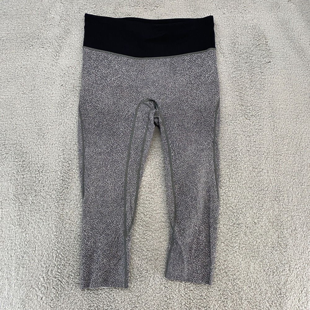 Lululemon Leggings Womens 10 Wunder Under Crop High Rise 21 Inch Workout Gym Run